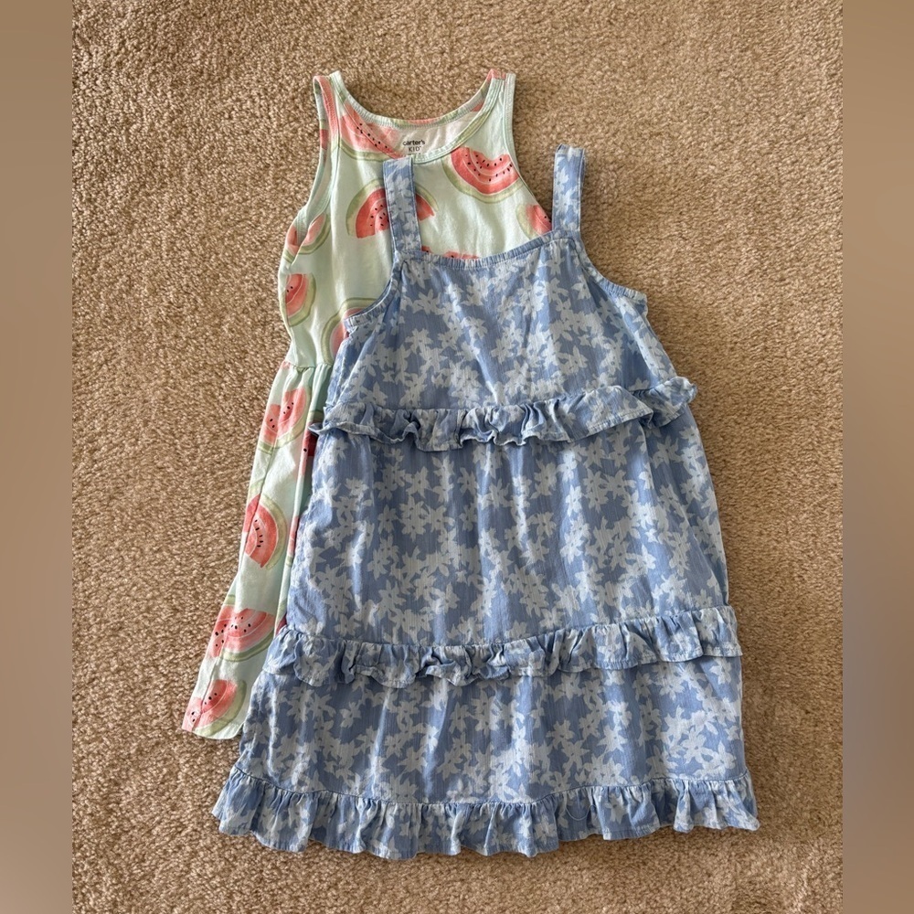 LOT Girls Sleeveless Sundresses Size 7